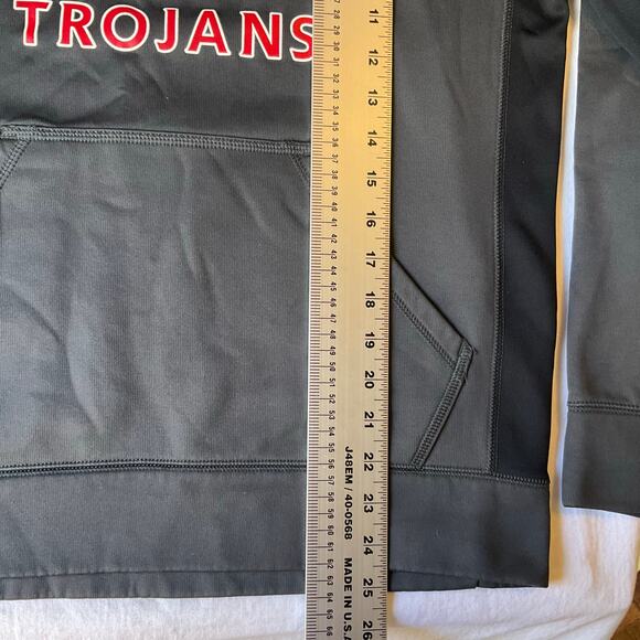 Nike Therma-fit Women Sweatshirt size S Hoodie Hand Warmer Gray Lincoln Trojans - Picture 4 of 10